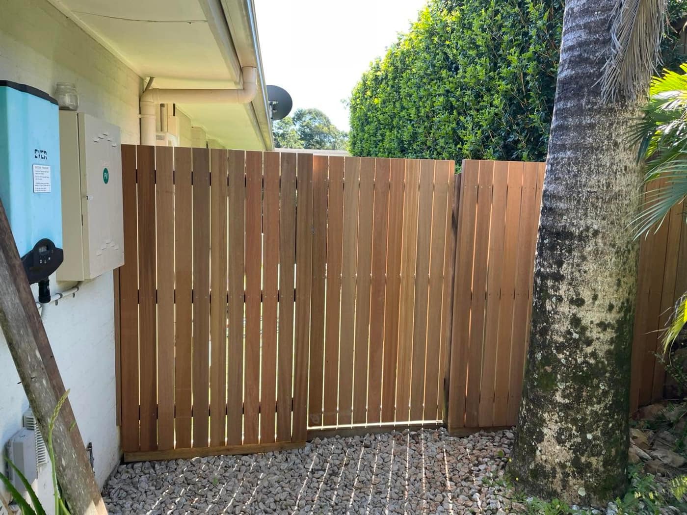 Hardwood Gate to Service Yard