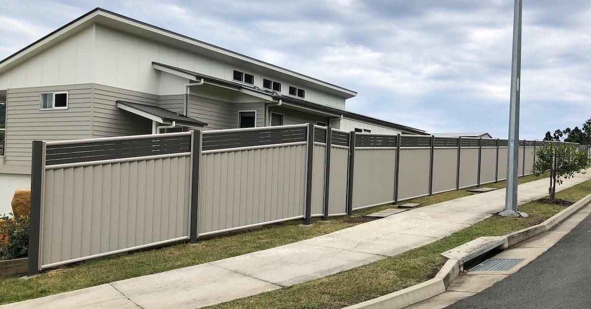 Colorbond slat fencing